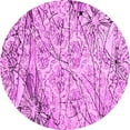 thumbnail image 1 of Ahgly Company Indoor Round Abstract Pink Contemporary Area Rugs, 4' Round, 1 of 4