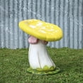 thumbnail image 3 of Yellow Single Mushroom Stool Over Sized Statue, 3 of 7