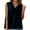 Navy Blue, variant on Women's V-Neck Loose Sleeveless Blouse Polyester Material, Solid Pattern, Suitable for Summer, Sizes S XXXXXL