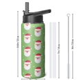 thumbnail image 4 of Christmas 18 oz Insulated Stainless Steel Water Bottle with Straw & Cleaning Brush , Leakproof, BPA-Free, 304 Stainless Steel, Wide Mouth, Travel Mug for Car, Gym, Office, 4 of 5