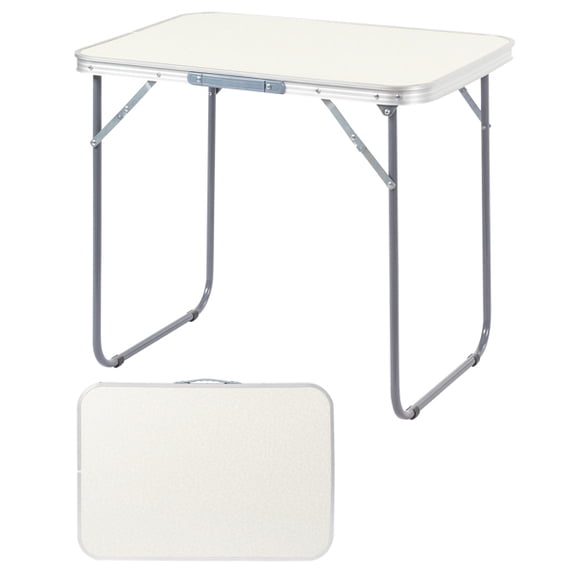 Alvantor 2.3FT Portable Folding Camping Table,Aluminum Alloy Frame with Fiberboard Top,White,27.56 x 19.69 x 23.62 in