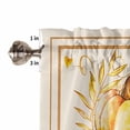 thumbnail image 5 of Valances for Windows Thanksgiving Falling Leaves Pumpkin Sunflower Rod Pocket Cafe Window Treatments Valance Curtains for Kitchen Bathroom Laundry Basement Windows 54"x18", 5 of 6