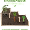 thumbnail image 5 of 3-Tier Raise Garden Bed, Elevated Garden Bed Kit Wooden Planter Box 48x48x22 inch Elevated Planter Box for Plants Herbs Vegetables, Natural, 5 of 8