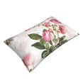 thumbnail image 3 of YFYANG Super Soft Rectangular Plush Cushion Cover (Without Pillow Insert), Vintage Pink Flowers Comfort and Non-Pilling Hidden Zip Bedroom Sofa Pillowcases, 20"x30", 3 of 9