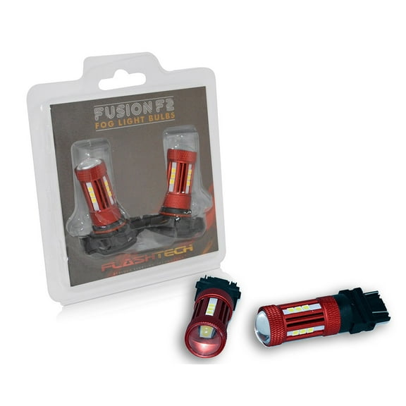Flashtech 18W 6000K Cool White Extremely Bright LED Fog Light Bulb Size Pack of 2 - 7443