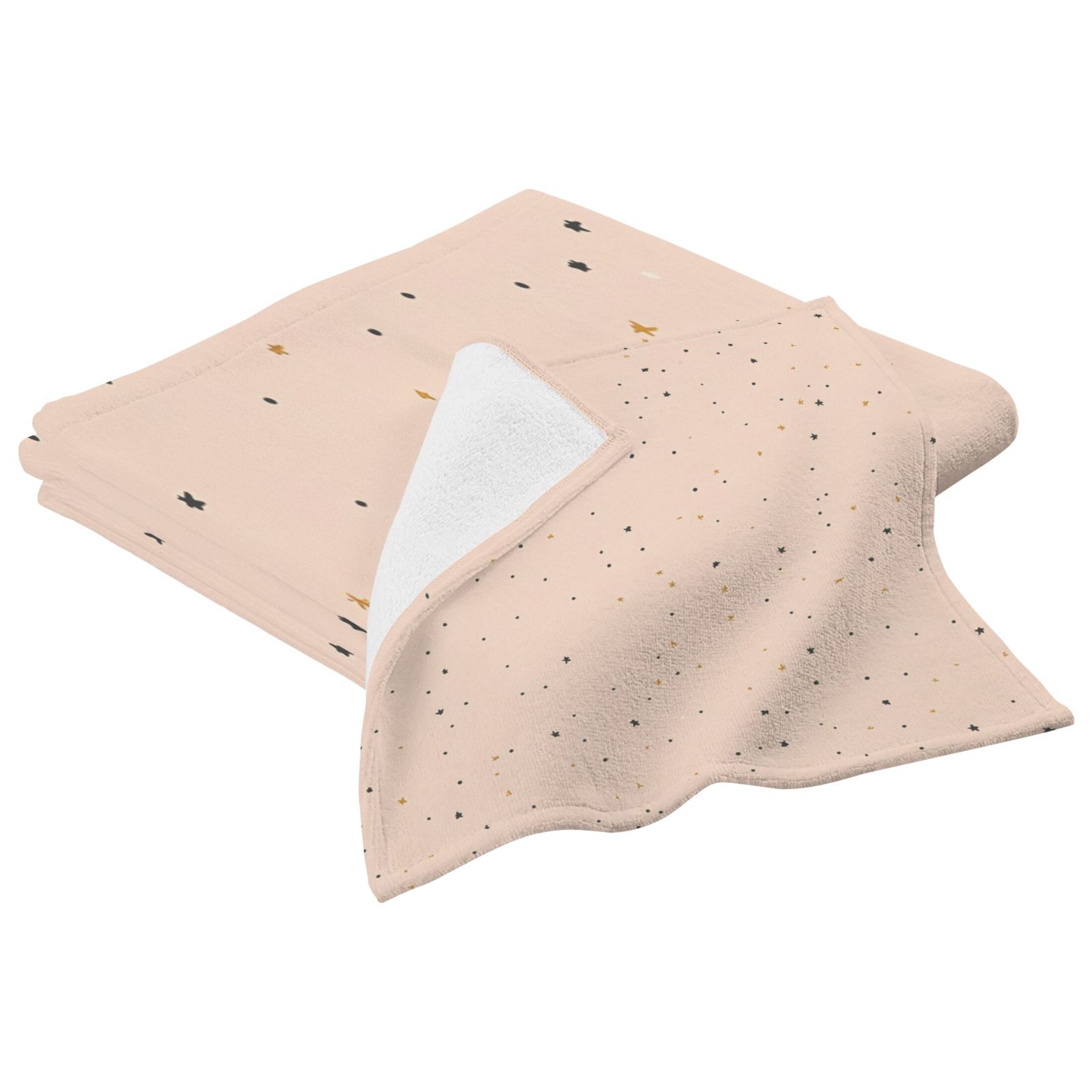Peach Solid Color Background 2 Piece Cotton Bath and Face Towel Set Soft and Absorbent, for Beach Pool Bathroom