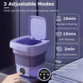 thumbnail image 5 of Foldable Mini Washing Machine – Portable Electric Washer with Drain Basket, 5 of 5
