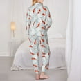 thumbnail image 6 of Wukai Koi Fish Corals,Spring Summer Print Women's Pajama Set - Soft Long Sleeve Sleepwear for Comfort and Style-, 6 of 9