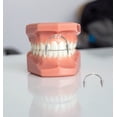 thumbnail image 4 of Smile Piercing Jewelry, 2pcs Halloween Vampire Teeth, Fake Vampire Lip Piercing, Stainless Steel Smile Lip Tiger Teeth Nails Vampire Piercing Jewelry for Costume Party Photo Props, 4 of 5