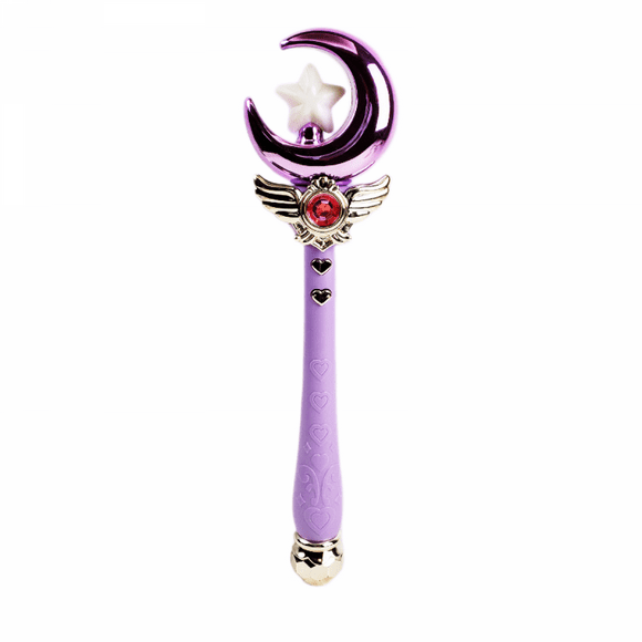 AVEKI Magic Fairy Stick, Star Moon Shape Princess Stick Children Fairy Wands with Light & Music Sailor Moon Wand