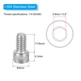 thumbnail image 2 of Uxcell 1/4-20 x 7/16" Hex Socket Cap Head Screw Bolt, 30Pcs 304 Stainless Steel 18-8, Machine Full Thread, 2 of 6