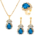 thumbnail image 1 of Xihbxyly Conjunto de Joyas de Gota de Agua, Impresionante Collar con Colgante, Elegantes Pendientes y Pulsera, Perfecto para Fiestas y Aniversarios, Regalo de San Valentín, Accesorio para Mujeres y N, 1 of 7