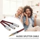 thumbnail image 1 of Cable Divisor De Audio Cable divisor de audio macho a 3 hembra de 3,5 mm para auriculares, micrófono, cable AUX., 1 of 6