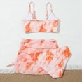 thumbnail image 5 of Girl's 3 Piece Halter Bikini Sets Bathing Suit with Cover Up Skirt, 5 of 6