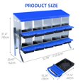 thumbnail image 2 of Garvee Compartment chicken nesting box for egg laying, metal poultry nesting box wall mounted for chickens, hens, chicken coop box with large ventilation holes, 2 of 7