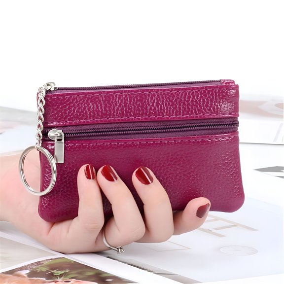 GASTROPOD Mini Coin Purse Women Change Purses Kids Coin Pocket Wallets Card Holder Zipper Pouch (Purple)