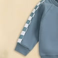 thumbnail image 6 of Caqnni Baby Clothes Long Sleeve Sweatshirt Toddler Boy Fall Winter Party Sweatshirt Pullover Joggers Pants Set Homewear Fall Winter Outfit（Blue，6-12 Months）, 6 of 7