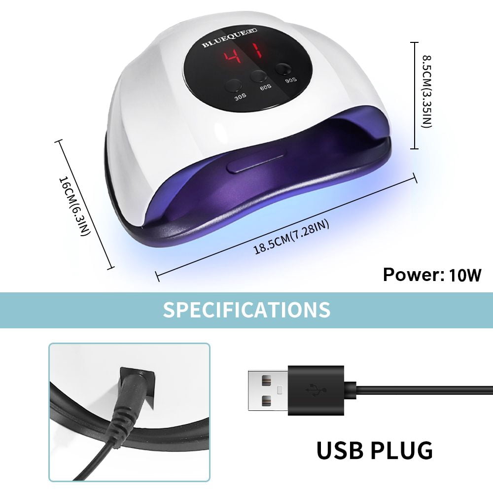 UV Light for Nails, 24LED UV LED Nail Lamp for Gel Polish,Fast Nail Dryer with Automatic Sensor, 3 Timer Setting,Small and Portable, LED Nail Light for Fingernail andToenail gel deunias