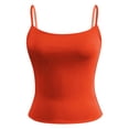 thumbnail image 4 of BdTemWBs Cami Tank Tops for Women Spaghetti Strap 2025 Summer Casual Sleeveless Scoop Neck Camisole Juniors Basic Solid Tops Vacation Outfits, Red 1, Large, 4 of 9