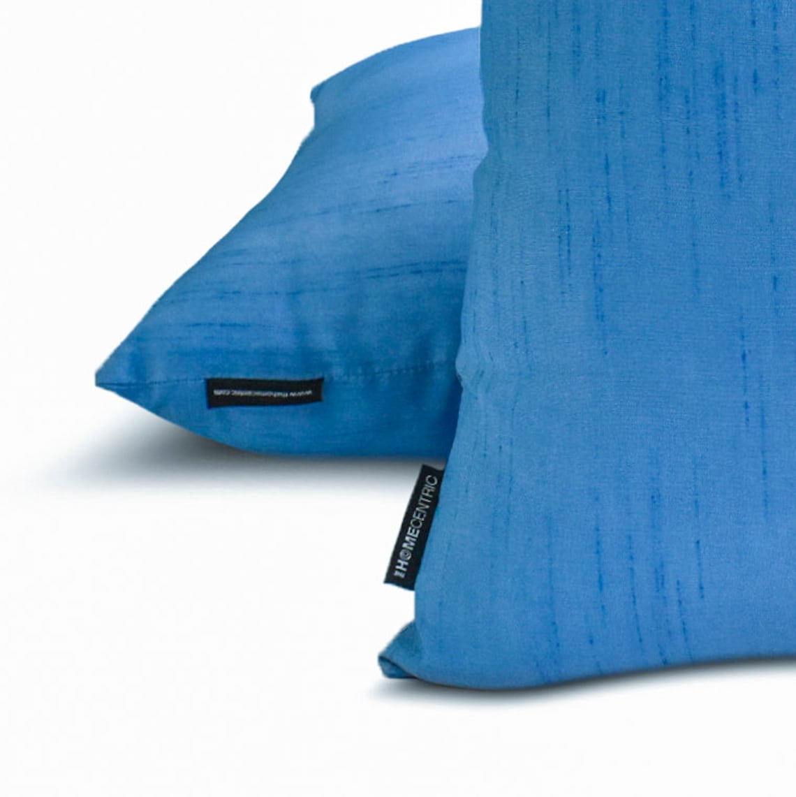 The HomeCentric Decorative Throw Pillow covers Blue Pack of 2, 12"x12" (30x30 cm) Silk Solid Cushion cover For Sofa Chouch, Hotels, living, Bed Room, Solid Modern Style - Light Blue Luxury