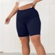 thumbnail image 5 of Pantalones cortos de yoga de 2 piezas para mujer, de poliéster, con cintura elástica y color liso., 5 of 6