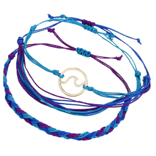 3 He Pulseras Multicolores Pulseras Trenzadas Pulseras De Banda Unisex Para Adultos Y Niños A011123 Hugo Pulseras de onda multicapa de cuerda
