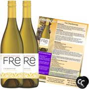 Sutter Home Fre Chardonnay Non-Alcoholic Wine Experience Bundle with Chromacast Pop Socket, Seasonal Wine Pairings & Recipes, 12/750ML, 2-Pack