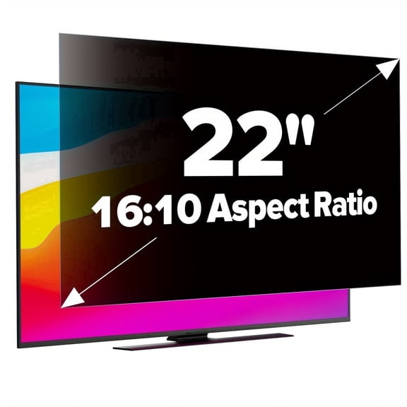 GUDTEKE 22" Privacy Screen Shield for 16:10 Monitor, Anti-Glare Blue Light Filter, Reusable & Removable