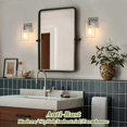 thumbnail image 3 of Brushed Nickel Wall Sconces - Set of 2 Modern Farmhouse Bathroom Lighting Fixtures, Adjustable Arm, 4W LED Compatible, 3 of 5