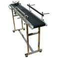 thumbnail image 1 of INTBUYING Courroie Convoyeur 59 Pieds*7.8 Pouces avec Double Garde-Corps, Vitesse Réglable, Machine en Acier Inoxydable, Courroie en PVC pour Passer les Codes, 110V 60W, 1 of 15