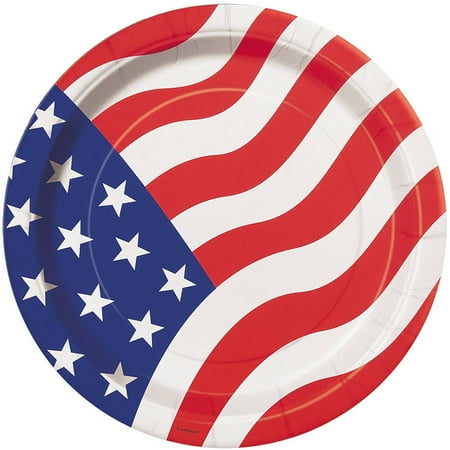 - American Flag Party 9 inch Lunch/Dinner Plates