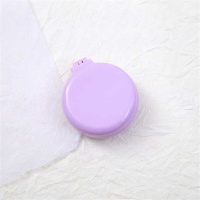 Xihbxyly Cepillo de Pelo Plegable, Elegante Cepillo Compacto Color Macarrón, Espejo de Viaje, Herramienta de Cuidado Capilar de Doble Función, Accesorio Esencial para Bolso, Regalo Perfecto para Muje