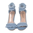 thumbnail image 4 of Women Breckelles Frayed Denim Ankle Strap Wedge Sandal HA99, 4 of 5