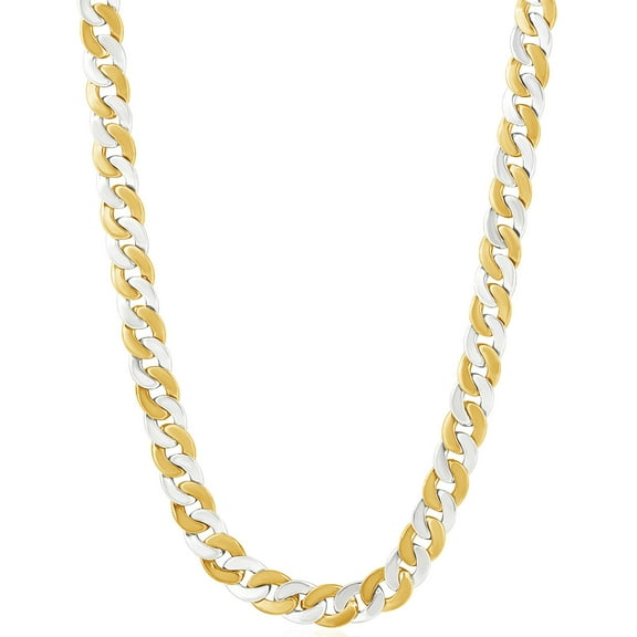 Pompeii Mens Cuban 14k Gold (72gram) or Platinum (115gram) 7.5mm Link Chain Necklace 22"