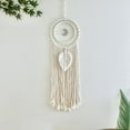 thumbnail image 2 of Atrapasueños de macramé Hoja Macramé de Boho grande Colgante de pared de tejido Borlas Decoración Dormitorio Dormitorio Guardería Elegante Magideal Atrapasueños de macramé, 2 of 7