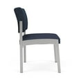 thumbnail image 4 of Lenox Steel Reception Waiting Armless Guest Chair / Silver Steel / Blue / Blue, 4 of 5