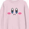 thumbnail image 2 of Kirby Full Big Face Crew Neck Long Sleeve Cradle Pink Men's Sweatshirt-Medium, 2 of 2