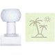 thumbnail image 1 of Sello de jabón de árbol, sello acrílico de planta con mango, sello rectangular para repujado de jabón, sello de impresión de capítulo de jabón, 1 of 6