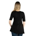 thumbnail image 3 of 24seven Comfort Apparel Elbow Sleeve Maternity Swing Tunic Top, 3 of 4
