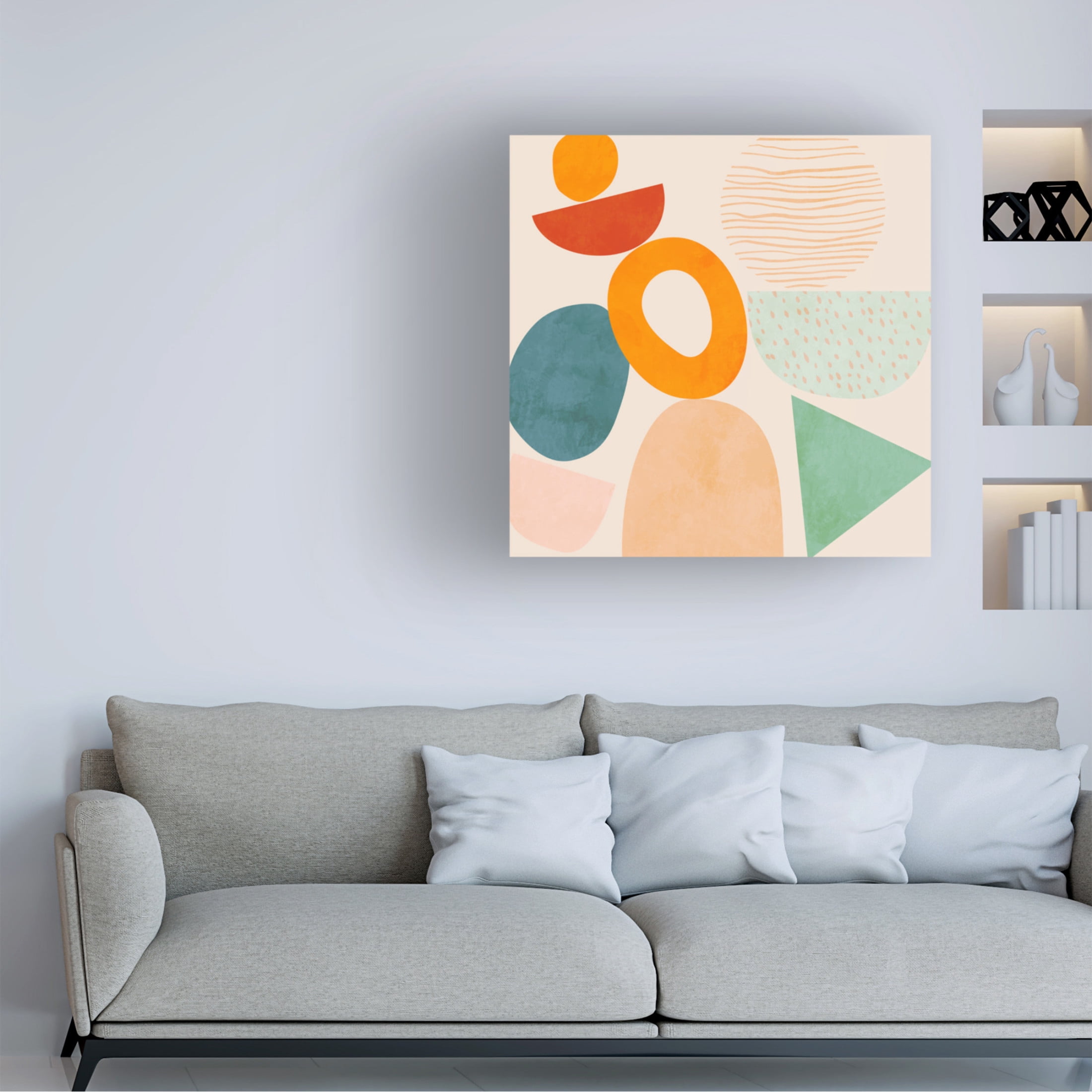 Trademark Fine Art Ana Rut Bre Shapes Play New2 Canvas Wall Art