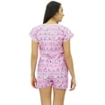 thumbnail image 4 of Bimba Women's Cotton Nightwear Button-Down Top With Shorts Cute Night Suit Set, 4 of 7