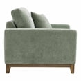 thumbnail image 4 of Furniture of America Nora Mid-Century Modern Chenille Track Arm Accent Chair with Pillows, Olive Green, 4 of 6