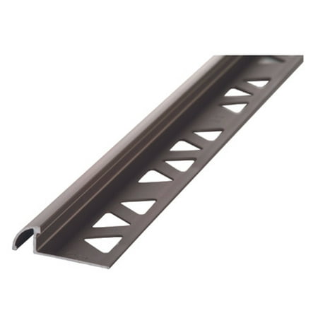 

MD Building Products 31373 Bullnose Tile Edge 8 Ft L 1-3/8 in W Aluminum Pewter