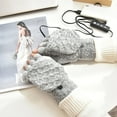 thumbnail image 5 of Lolmot Women's USB Heated Gloves,Heated Winter Gloves 3 Heating Levels,Washable Winter Hands Warm Laptop Gloves Knitted Heating Warmer Full & Half Fingerless Gloves Typing Gloves, Best Winter Gifts, 5 of 5