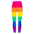 thumbnail image 6 of Lorytime Women Yoga Pants Carnival Stripe Mardi Gras Pants Elastic Waist Hoilday Tights Trousers Lounge Pants, 6 of 6