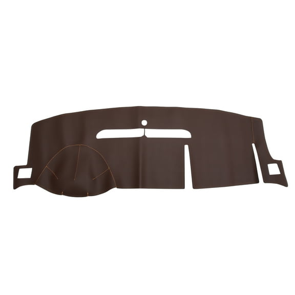 Dashboard Cover Dash Cover Mat Carpet for Chevy Silverado 2007-2014 Brown Faux Leather 1 Pc Anti-Slip Car Interior