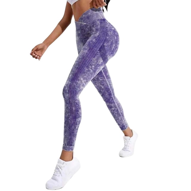 MIASHUI Pantalon Long de Yoga pour Femmes pour un Port Confortable et Polyvalent Violet,P