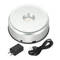 thumbnail image 1 of Unique Bargains 3.5"x3.9" Cup Display Spinner Stand, Colorful 360 Degree Rotating LED Light Display Base, Silver Tone, 1 of 8