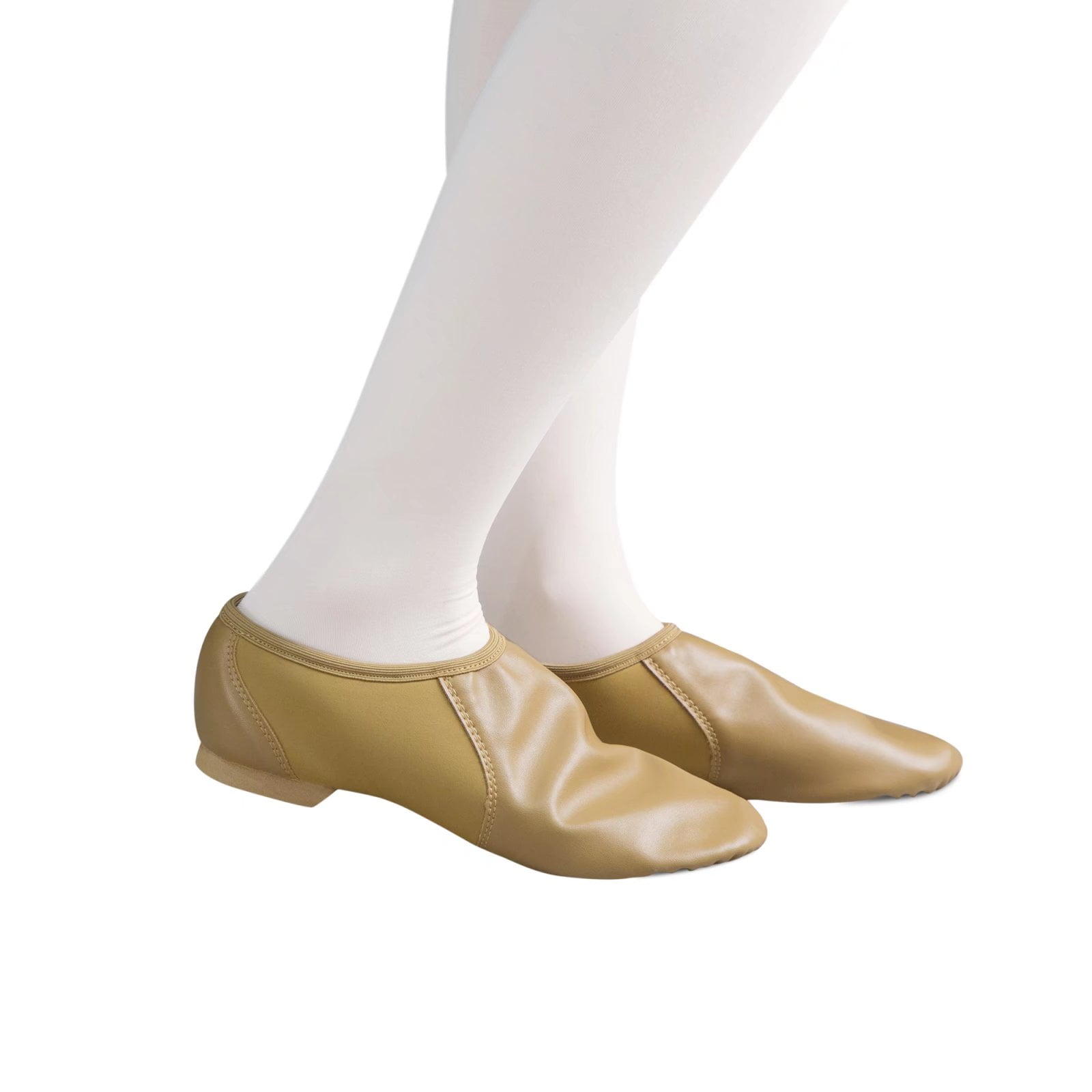 MODERN DANCE SHOES JUNIOR 7 - ADULT 11 WHITE LEATHER RUBBER SOLED JAZZ