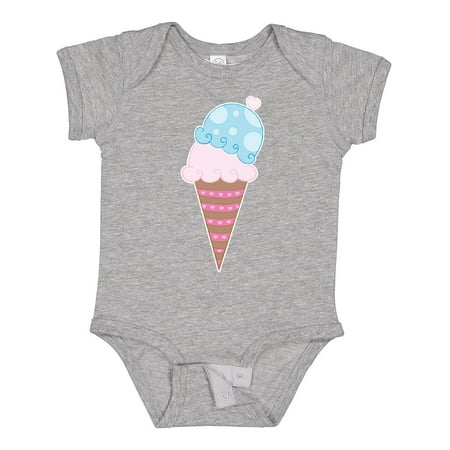 

Inktastic Ice Cream Cone With Heart Boys or Girls Baby Bodysuit